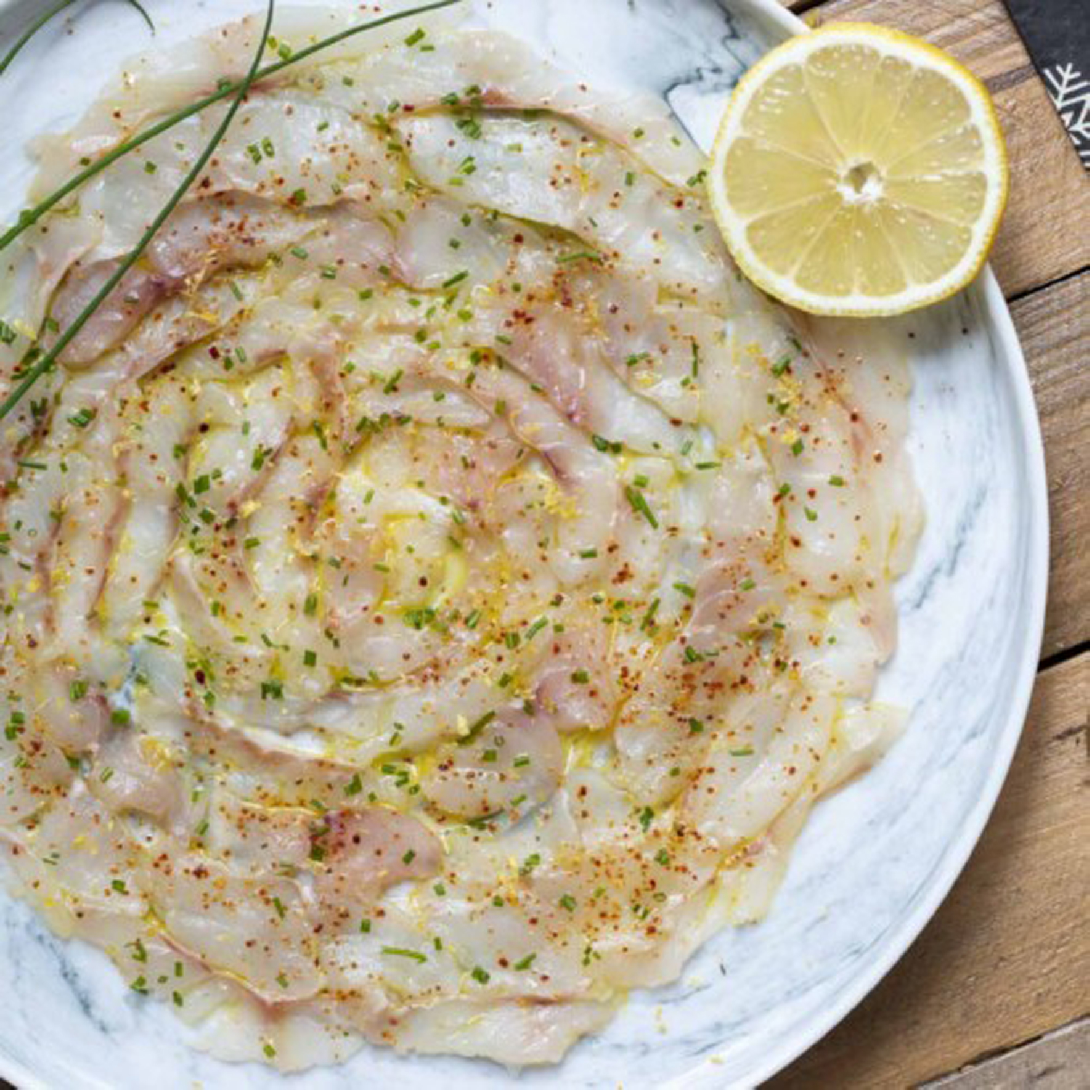 Image de Carpaccio de poisson au jus de lime